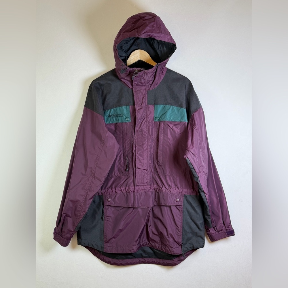 Vintage Columbia Sportswear Mens Hooded Colorblock Anorak Jacket Sz M
